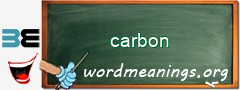 WordMeaning blackboard for carbon